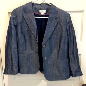 LOFT stitch denim lightweight suit jacket blazer